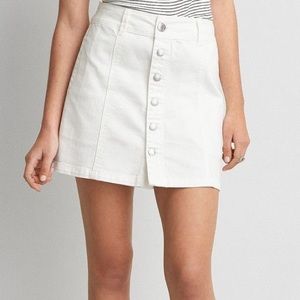 White Denim Skirt